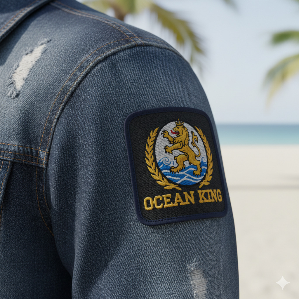 Custom woven patch for jacket